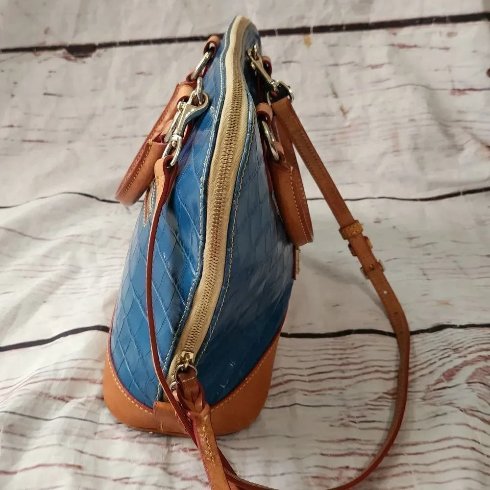 Dooney & Bourke Croc Embossed‎ Zip Satchel NWT